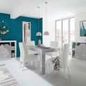 Moderner Ausziehtisch 90x137-185cm in Betonoptik Fold Urbino Auswahl