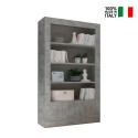 Bücherregal Wohnzimmer Büro 2 Türen 3 Regalböden Beton Wally Ct Verkauf