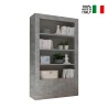 Bücherregal Wohnzimmer Büro 2 Türen 3 Regalböden Beton Wally Ct Verkauf