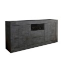 Modernes schwarzes Wohnzimmer Sideboard 2 Türen 2 Schubladen Urbino Ox L Angebot
