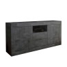 Moderne schwarze Anrichte Urbino Ox L mit 2 Türen und 2 Schubladen für das Wohnzimmer Angebot