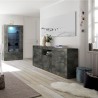 Modernes schwarzes Wohnzimmer Sideboard 2 Türen 2 Schubladen Urbino Ox L Sales