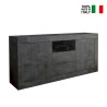 Modernes schwarzes Wohnzimmer Sideboard 2 Türen 2 Schubladen Urbino Ox L Verkauf