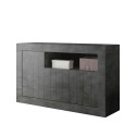 Schwarzes Sideboard Urbino Ox M, moderner Schrank mit 3 Türen für das Wohnzimmer Angebot