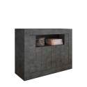 Moderne schwarze Sideboard Anrichte 2 Türen 110cm Minus Ox Urbino Angebot