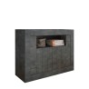 Moderne schwarze Sideboard Anrichte 2 Türen 110cm Minus Ox Urbino Angebot