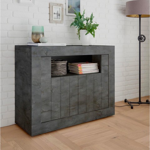 Sideboard wohnzimmer modern schwarz sideboard 2 türen 110cm Minus Ox Urbino Aktion