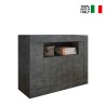 Moderne schwarze Sideboard Anrichte 2 Türen 110cm Minus Ox Urbino Verkauf