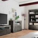 Moderne schwarze Sideboard Anrichte 2 Türen 110cm Minus Ox Urbino Sales
