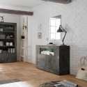 Sideboard wohnzimmer modern schwarz sideboard 2 türen 110cm Minus Ox Urbino Rabatte