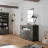 Moderne schwarze Sideboard Anrichte 2 Türen 110cm Minus Ox Urbino Rabatte