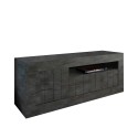 Schwarzes TV-Möbel Jaor Ox Urbino 138cm, 3 Türen, modernes Wohnzimmer Angebot