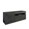 Schwarzes TV-Möbel Jaor Ox Urbino 138cm, 3 Türen, modernes Wohnzimmer Angebot