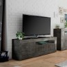 Schwarzes TV-Möbel Jaor Ox Urbino 138cm, 3 Türen, modernes Wohnzimmer Aktion