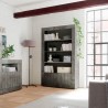 Moderne schwarze Wohnzimmer-Wandregal Wally Ox mit 3 Regalböden und 2 Türen Sales