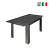 Moderner ausziehbarer Tisch 90x137-185cm schwarzes Holz Diogo Urbino Verkauf