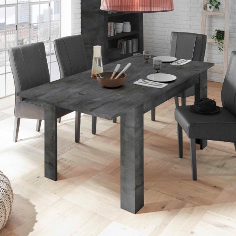 Moderner ausziehbarer Tisch 90x137-185cm schwarzes Holz Diogo Urbino Aktion