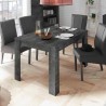 Moderner ausziehbarer Tisch 90x137-185cm schwarzes Holz Diogo Urbino Rabatte