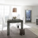 Moderner ausziehbarer Tisch 90x137-185cm schwarzes Holz Diogo Urbino Lagerbestand
