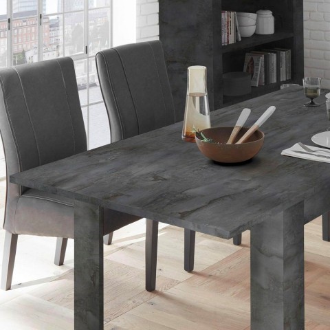 Verlängerung 48 cm für Esstisch Schwarz Oxid Log 180x90 cm Urbino Aktion