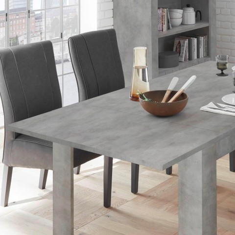 Verlängerung 48cm für Esstisch Icaro 180x90cm Zementgrau Urbino Aktion