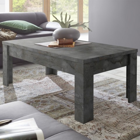 Moderner schwarzer Couchtisch für Wohnzimmer 65x122cm Morris Urbino Aktion