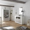 Moderne Sideboard 2 Türen 110 cm Hochglanz Weiß Betonoptik Minus BC Katalog
