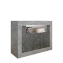 Moderne Anrichte 110cm Betonoptik Schwarz Oxid, 2 Türen Minus CX Angebot