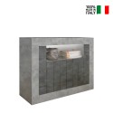 Sideboard wohnzimmer 110cm modern beton schwarz oxid 2 türen Minus CX Verkauf