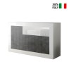 Moderne Anrichte Sideboard 3 Türen Hochglanz Weiß Schwarz Doppel MBX Verkauf