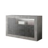 Moderne Designer-Sideboard 3-türig Grau Zement Schwarz Doppel MCX Angebot