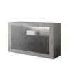 Modernes Design Wohnzimmer Sideboard 3 Türen Beton grau schwarz Doppel MCX Angebot