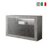 Moderne Designer-Sideboard 3-türig Grau Zement Schwarz Doppel MCX Verkauf
