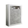 Wohnzimmer Sideboard 144cm hoch glänzend weiß modern Beton Sior BC Angebot