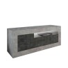 Moderner TV-Schrank Wohnzimmer, 3 Türen, Betonoptik Schwarz Jaor CX Angebot