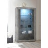 Wohnzimmer-Vitrine 2 Glastüren 110x191cm Schwarzbeton Dern CX Sales