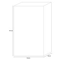 Design-Vitrine mit 2 Türen 110x191cm Wohnzimmer Hochglanz Weiß Schwarz Dern BX Rabatte