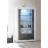 Design-Vitrine 2 Türen 110x191cm Wohnzimmer glänzend weiß schwarz Dern BX Sales
