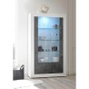 Design-Vitrine mit 2 Türen 110x191cm Wohnzimmer Hochglanz Weiß Schwarz Dern BX Sales