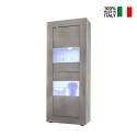Moderne Wohnzimmer-Vitrine aus Holz 61x162cm Nina Pc Basic Verkauf