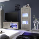 Moderne Wohnzimmer-Vitrine aus Holz 61x162cm Nina Pc Basic Aktion