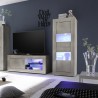 Moderne Wohnzimmer-Vitrine aus Holz 61x162cm Nina Pc Basic Aktion