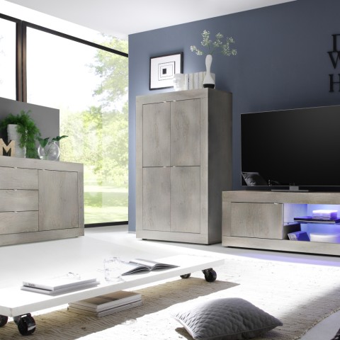 Hohe Anrichte Sideboard Küche aus Holz mit 4 Türen Novia Pc Basic Aktion
