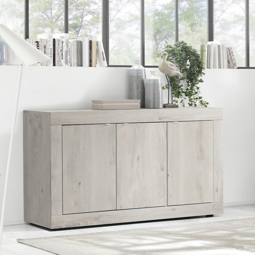 Modis Pc Basic - Moderne Anrichte mit 3 Türen aus Holz, 160 cm Aktion