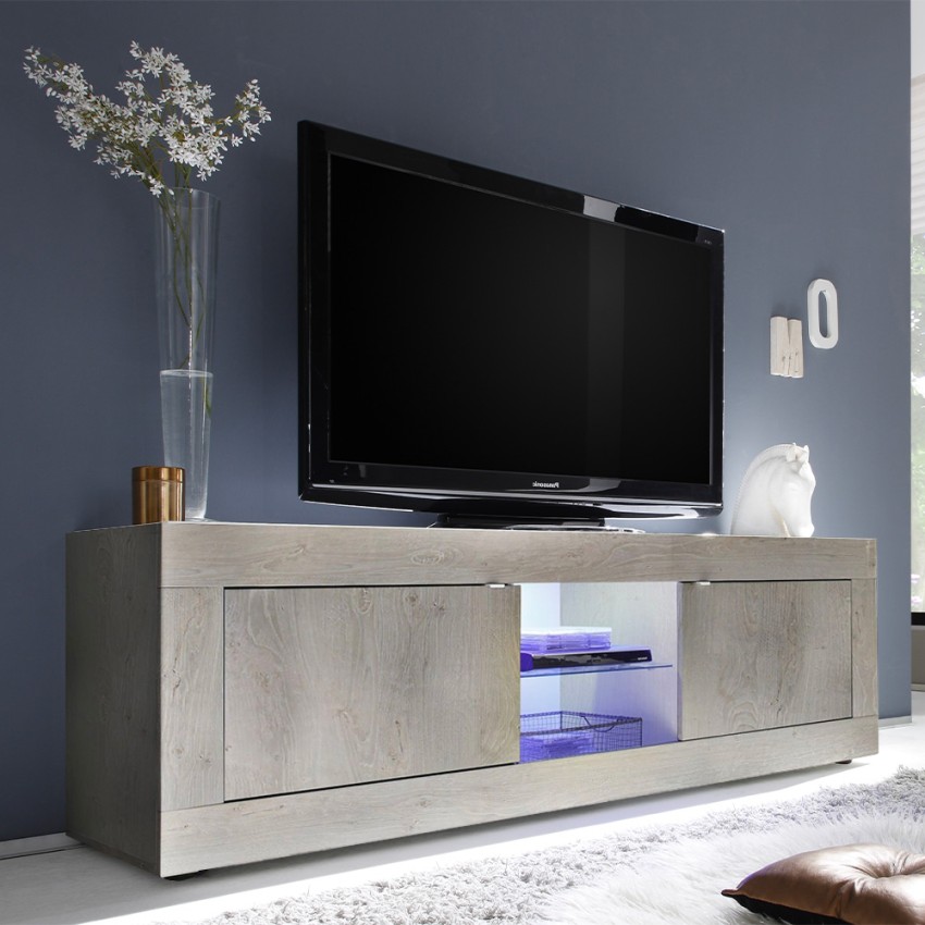 Moderner TV-Schrank mit 2 Türen aus Holz 180cm Nolux Pc Basic Aktion Moderner TV-Schrank mit 2 Türen aus Holz 180cm Nolux Pc Basic Aktion