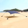 Tragbares Strandzelt  2,3 x 2,3 m winddicht, UV-Schutz Stoff Formentera Maße