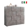 Moderne Küchenkommode Beton 2 Türen Schachbrett-Design Dama Lola Ct Verkauf