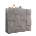 Moderne Küchenkommode Beton 2 Türen Schachbrett-Design Dama Lola Ct Angebot