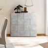 Moderne Küchenkommode Beton 2 Türen Schachbrett-Design Dama Lola Ct Rabatte