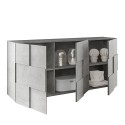 Sideboard Aufbewahrung 3 Türen Grau Beton Dama Ct S Sales